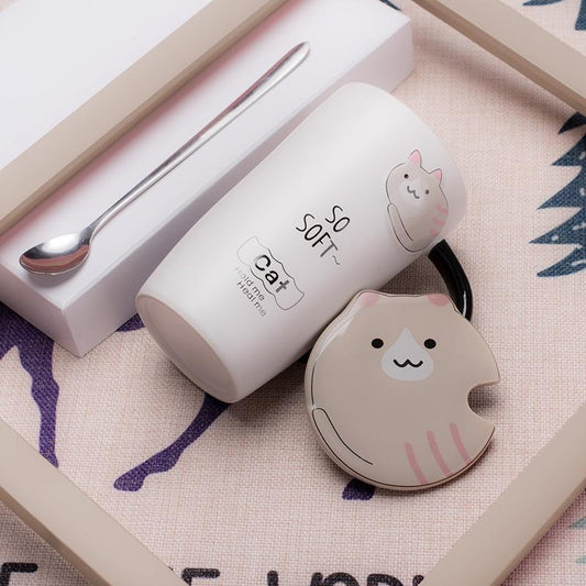 Creative Ceramic Mugs Cute Breakfast Coffee Cup Korean Versi