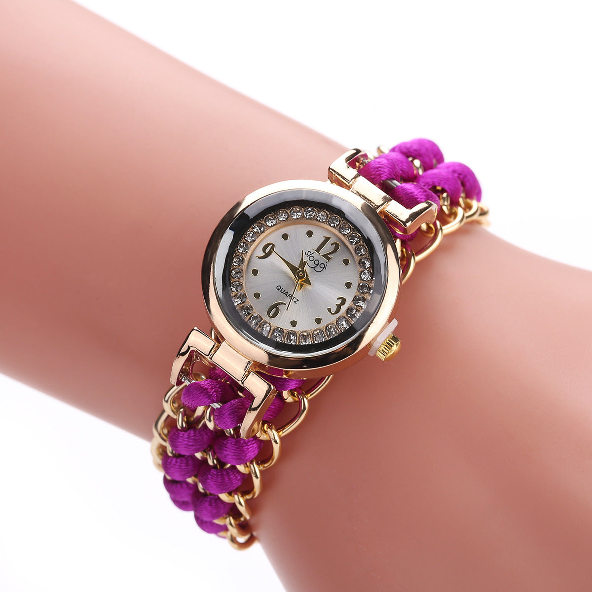 Fashion Leisure High Quality Woman Watch Women Knitting Rope Chain Winding Analog Quartz Movement Wrist Watch