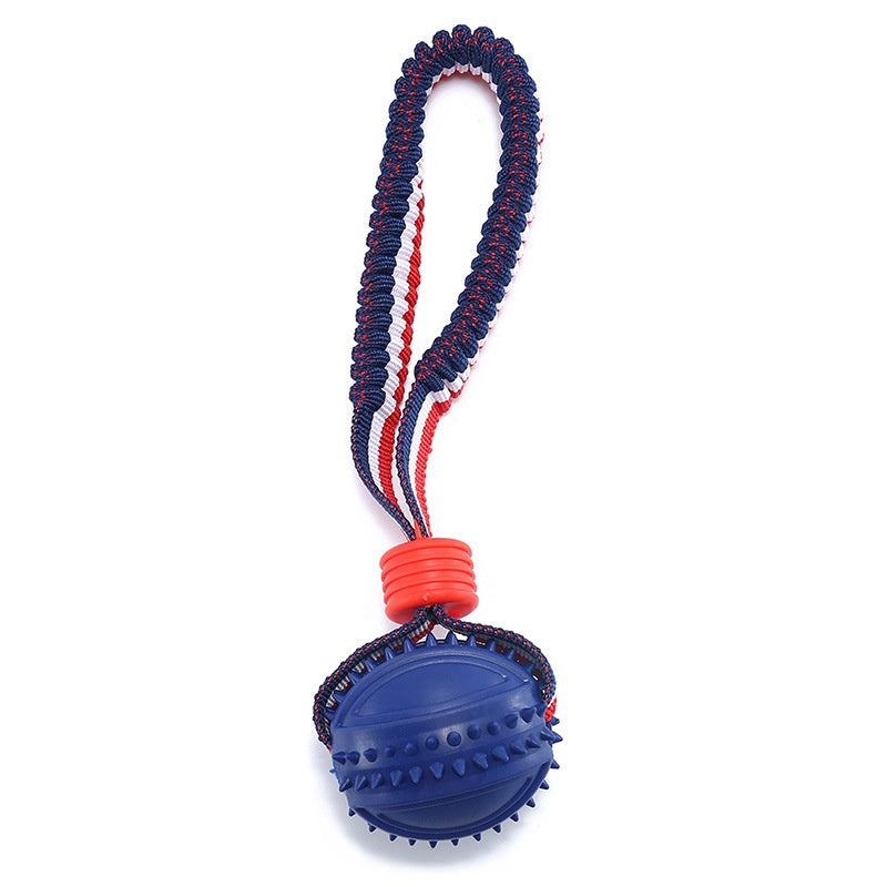 Interactive Dog Toy Ball Interactive Teether With Rope Dog Ball Pet Supplies Chewing Ball Training For Living Room Lake Beach Pets Products