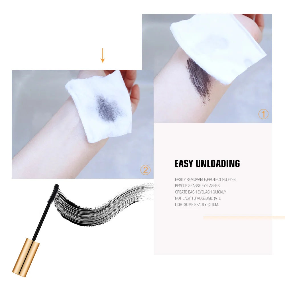 O.TWO.O 3D Mascara Lengthening Black Lash Eyelash Extension Eye Lashes Brush Beauty Makeup Long-wearing Gold Color Mascara