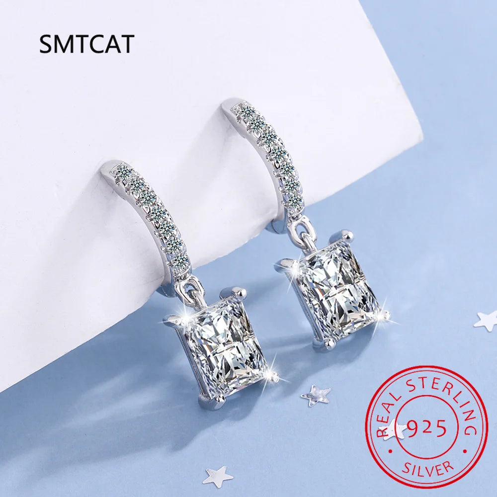 100% 925 Sterling Silver 2.82CT Moissanite Diamond Earrings For Women Long Tassel Earring Sparkling Party Fine Jewelry