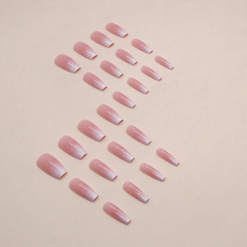 24 PCs Fake Nails with 1 Nail Glue and 1 Nail File