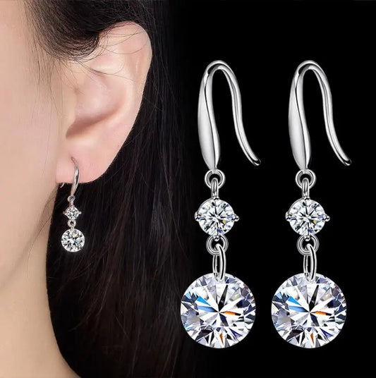 100% 925 Sterling Silver 2.82CT Moissanite Diamond Earrings For Women Long Tassel Earring Sparkling Party Fine Jewelry